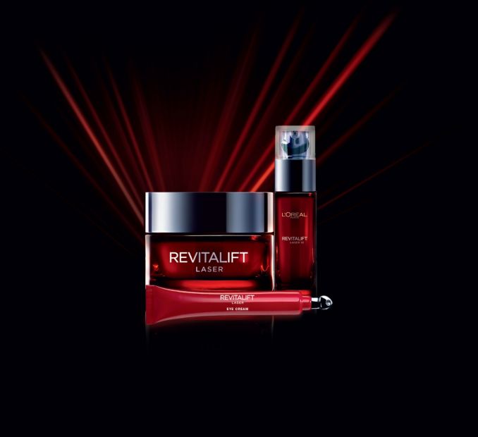 Linijos „Revitalift Laser“ („L‘Oréal Paris“) produktai: dieninis kremas, gilaus poveikio serumas ir paakių kremas