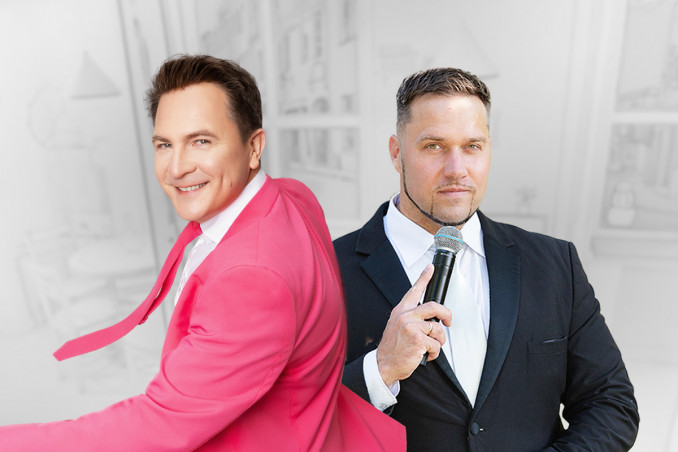 Eugenijus Chrebtovas  su bičiuliu Nerijumi Stankumi