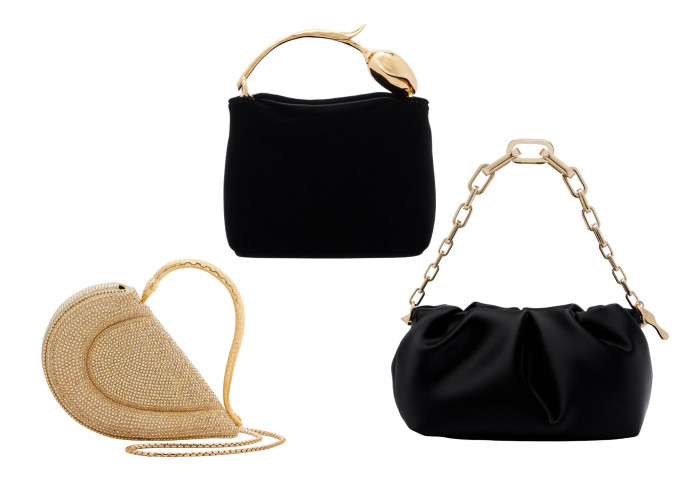 Rankinės: „Bvlgari“, „Erdem“, „Christian Louboutin