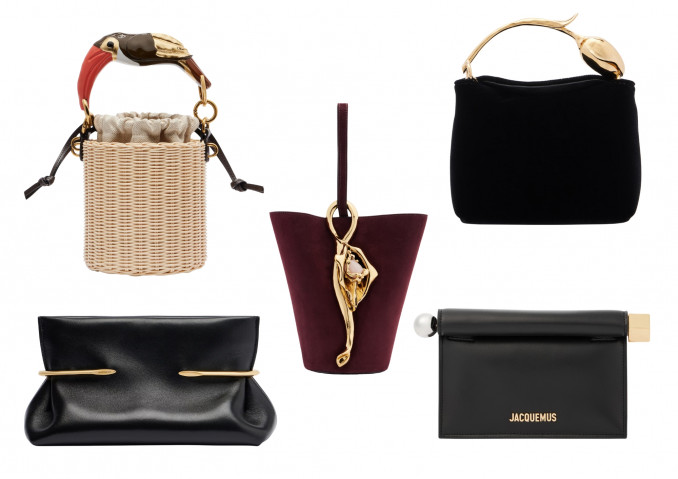 Rankinės: „Chloe“, „Givenchy“, „Erdem“, „Jacquemus“