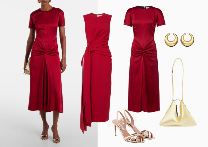 Suknelės, „Victoria Beckham“, „Roksanda“, aukštakulniai, „Aquazzura“, rankinė, „Toteme“, auskarai, „Jennifer Fisher“