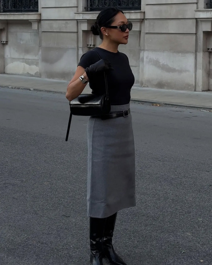 Pieštuko formos sijonas