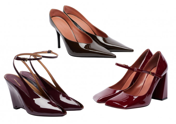 Lakuotos odos aukštakulniai: „Ferragamo“, „Amina Muaddi“ (2,3).