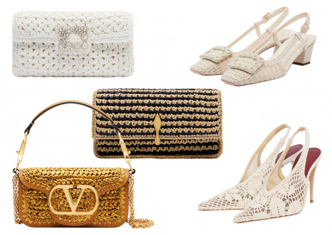 Delninė ir bateliai, „Roger Vivier“, delninė, „Christian Louboutin“, rankinė, „Valentino Garavani“, aukštakulniai, „Magda Butrym“