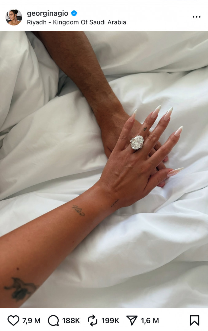 Cristiano Ronaldo ir Georgina Rodriguez susižadėjo