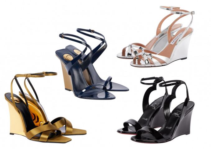 Aukštakulnės basutės: „Saint Laurent“, „Aquazzura“, „Christian Louboutin“