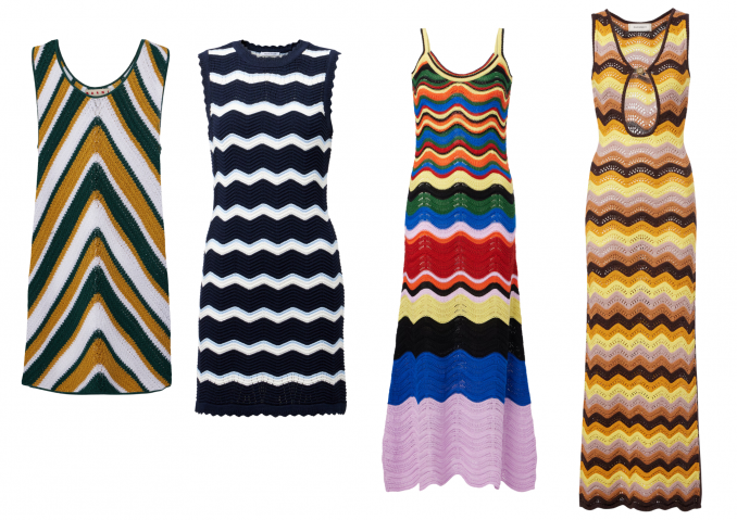 Suknelės: „Marni“, „Veronica Beard“, „La DoubleJ“, „Bananhot“