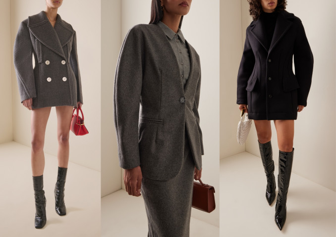 Paltai ir švarkai: „Givenchy“, „Sloan“, „Bottega Veneta“