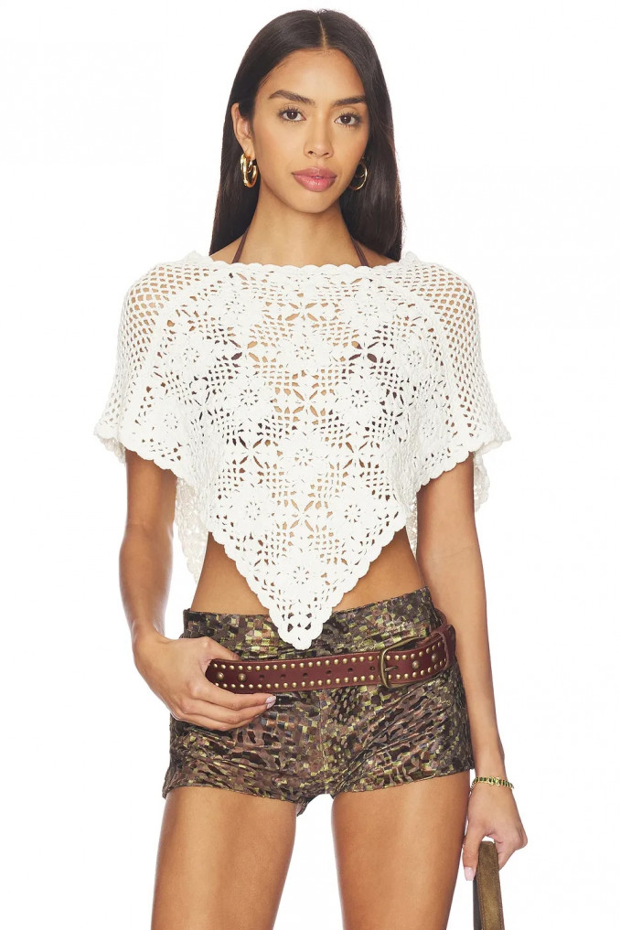 Frankies Bikinis Sophie Crochet Poncho