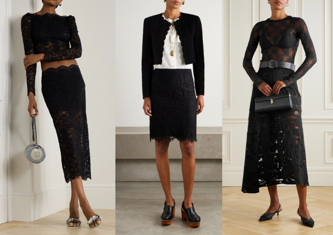 Sijonai: „Rabanne“, „Chloe“, „Patou“