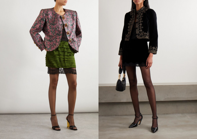 Sijonai: „Saint Laurent“, „Rixo“