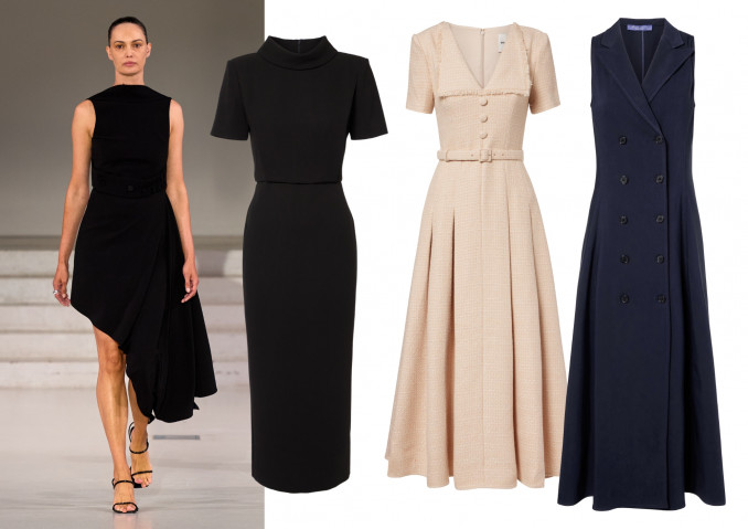 „Forza Collective“ 2026 m. pavasario ir vasaros modelis. Suknelės: „Roland Mouret“, „Ralph Lauren Collection“