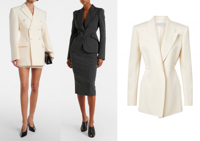 Švarkai: „Wardrobe.NYC“, „McQueen“, „Gabriela Hearst“