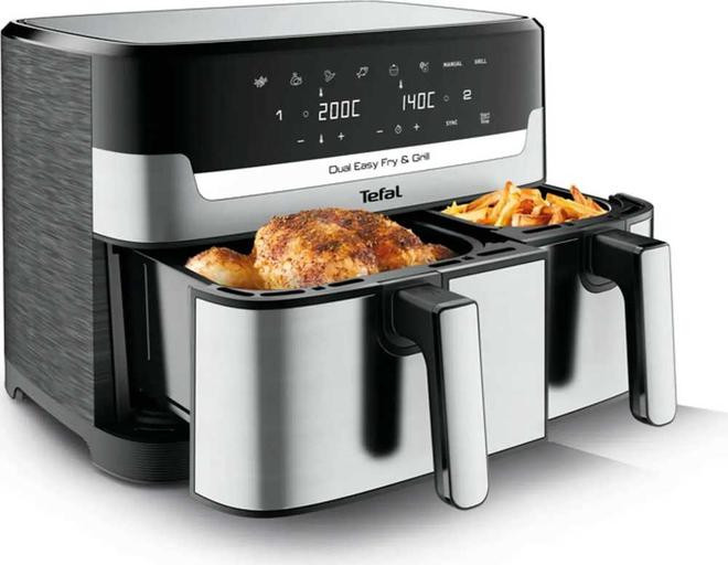 „Tefal Dual Easy Fry & Grill EY905D“ modelis